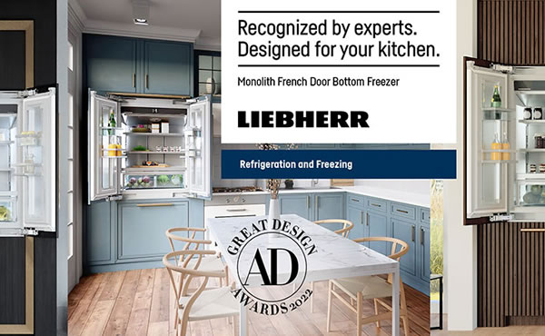 LIEBHERR法式门冰箱赢得《建筑文摘》伟大设计奖